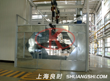 上海良时为上海三一重机设计制造抛丸前除油清理室 