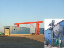 为新疆巴州某风电设备制造商设计制造整套环保简易式喷丸房工程