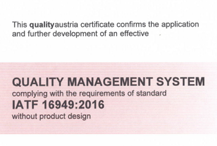 喜讯 | 上海良时获得IATF16949质量管理体系认证证书