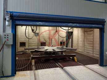 CNC多轴机械手辅助喷砂自动回收式喷砂房系统
