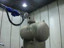 水处理压力容器全自动机器人喷砂房系统